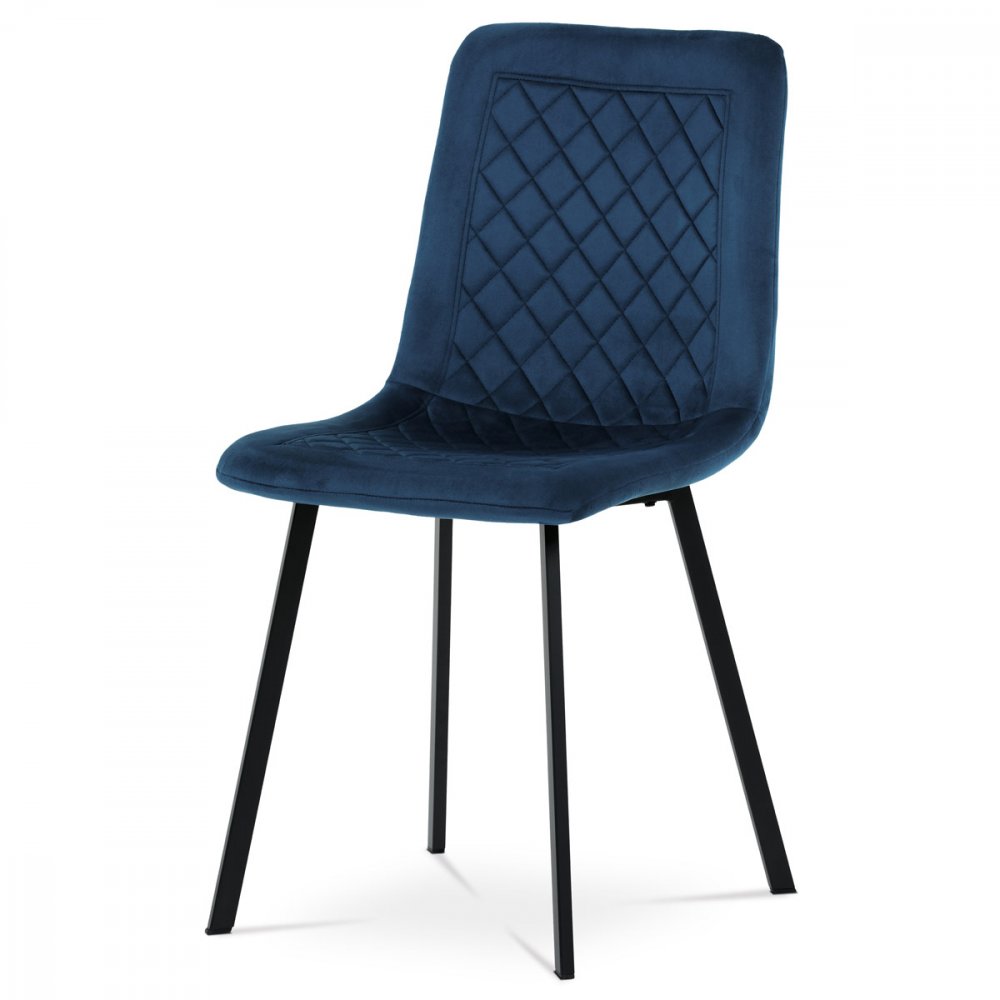 Jídelní židle NOVET — látka, kov, více barev Modrá