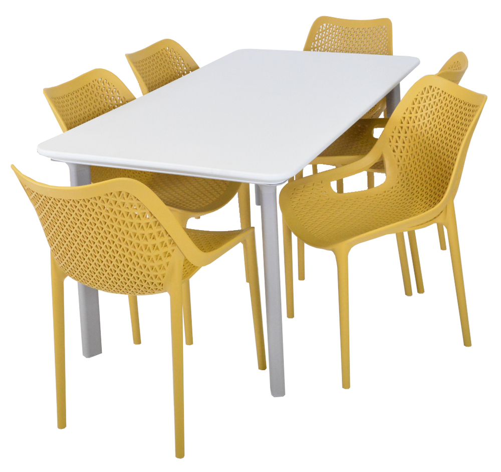ITALIA DINING plastový stůl - světle šedá (obrázek 8)