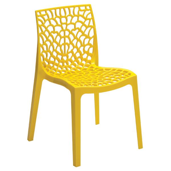 Jídelní plastová židle Stima GRUVYER – bez područek, více barev Giallo