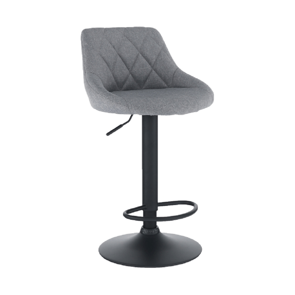 Barová židle TERKAN — ekokůže/kov, více barev šedá/černá