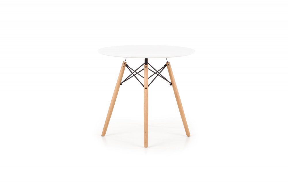Jídelní kulatý stůl PROMETHEUS –⁠ 80x72, dřevo, bílý