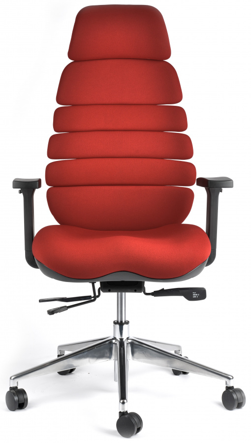 Kancelářská ergonomická židle SPINE s podhlavníkem — látka, nosnost 130 kg, více barev Šedá (obrázek 20)