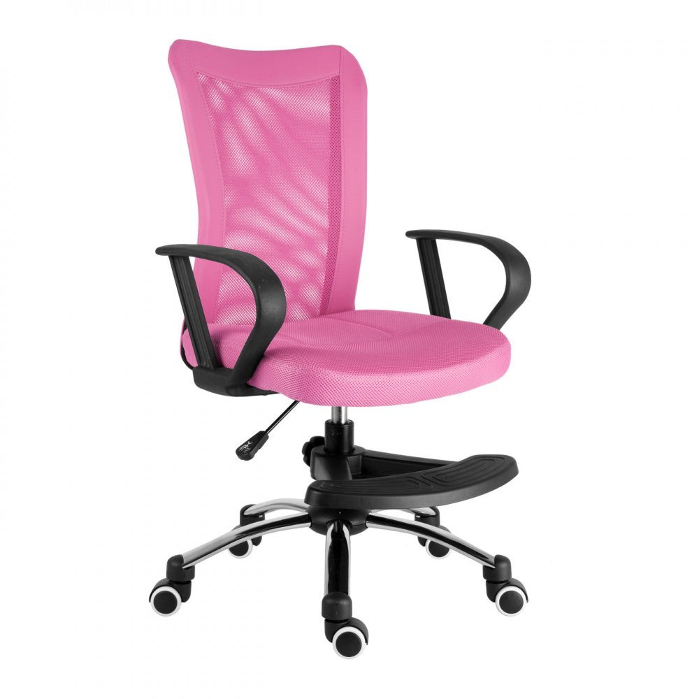 Dětská židle s podnoží BUCK  –⁠ látka, více barev Růžová