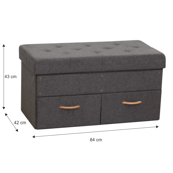 Taburet SULOT — šedá, více velikostí TYP 1 - 42×42×43 cm (obrázek 13)
