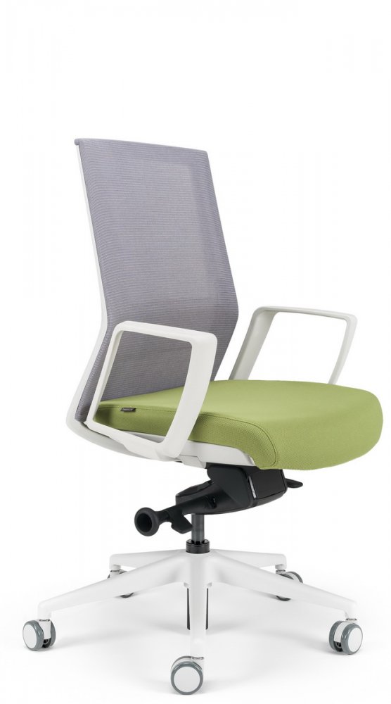 Kancelářská ergonomická židle BESTUHL S27 WHITE — více barev, snímatelný potah Zelená