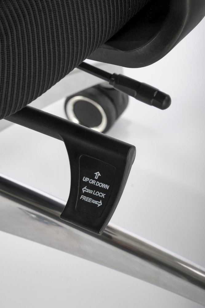 Kancelářská ergonomická židle GILBERTO — kov, látka, síť, černá Halmar (obrázek 22)