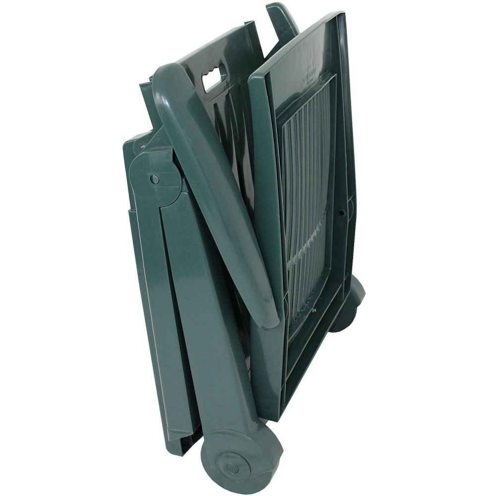 Zahradní polohovatelné lehátko ZAZI — plast, zelená Bibl