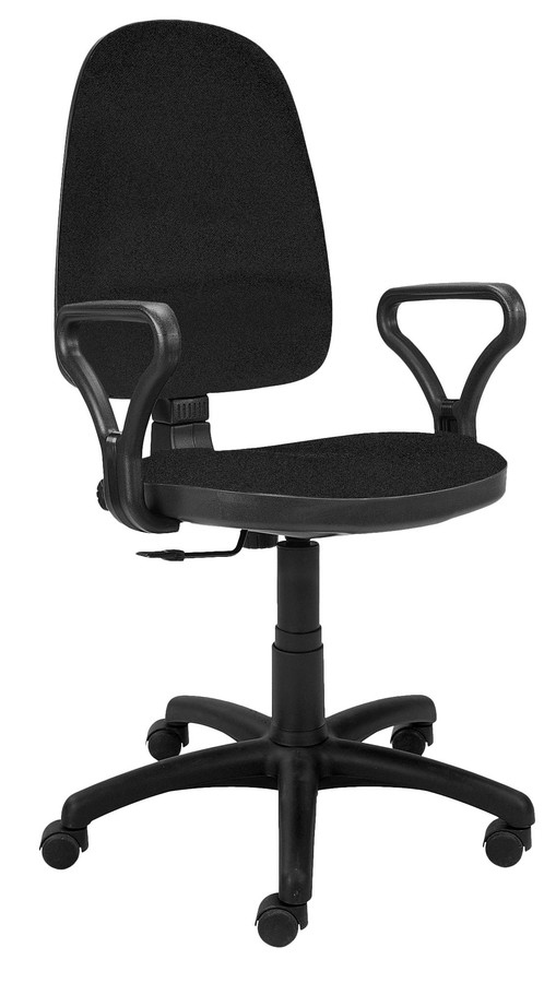Kancelářská otočná židle BRAVO — látka, více barev Černá