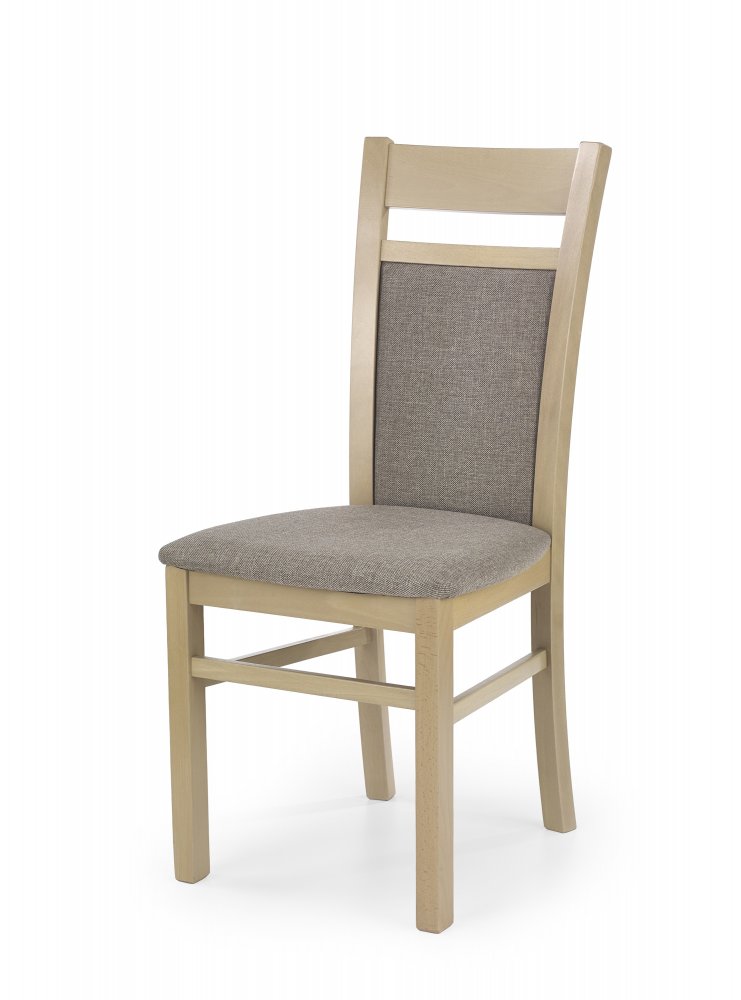 Jídelní židle GERARD 2 – masiv, látka, více barev Dub sonoma / hnědá