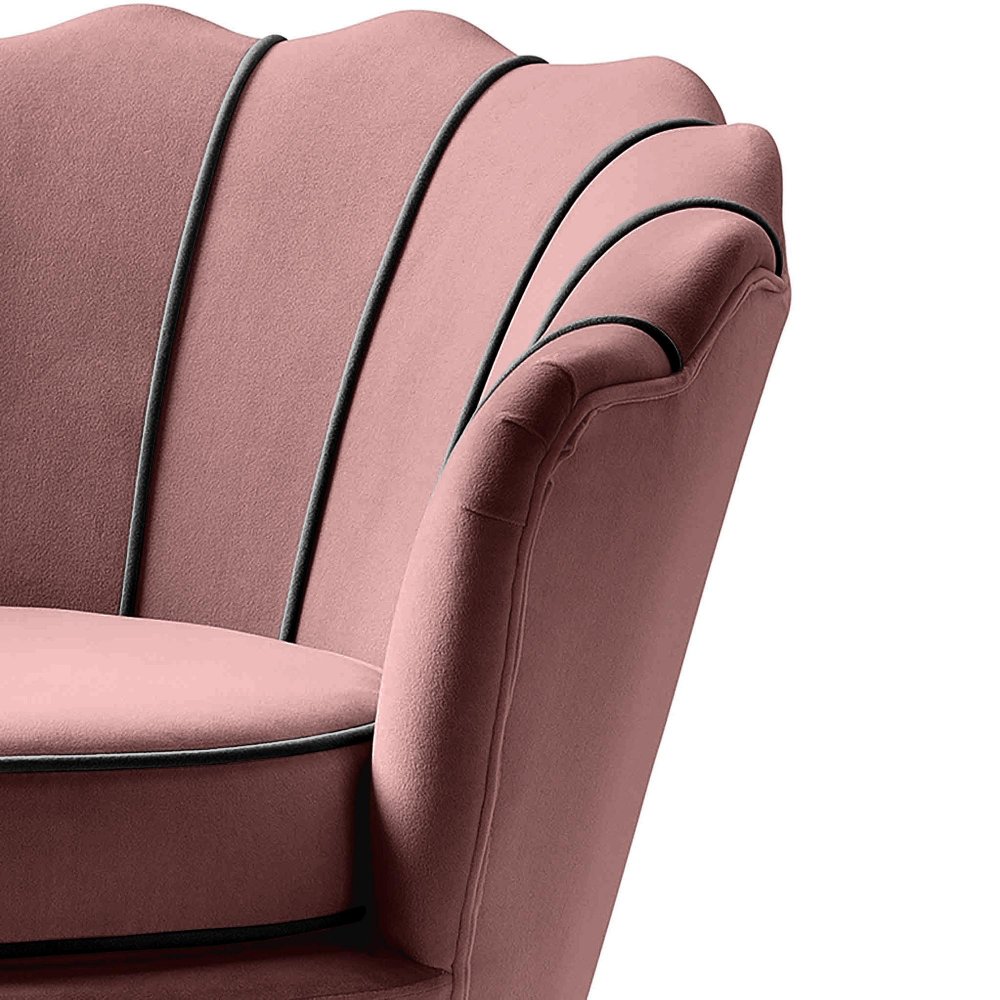 Designové křeslo ANGELO — samet, růžová Halmar (obrázek 3)