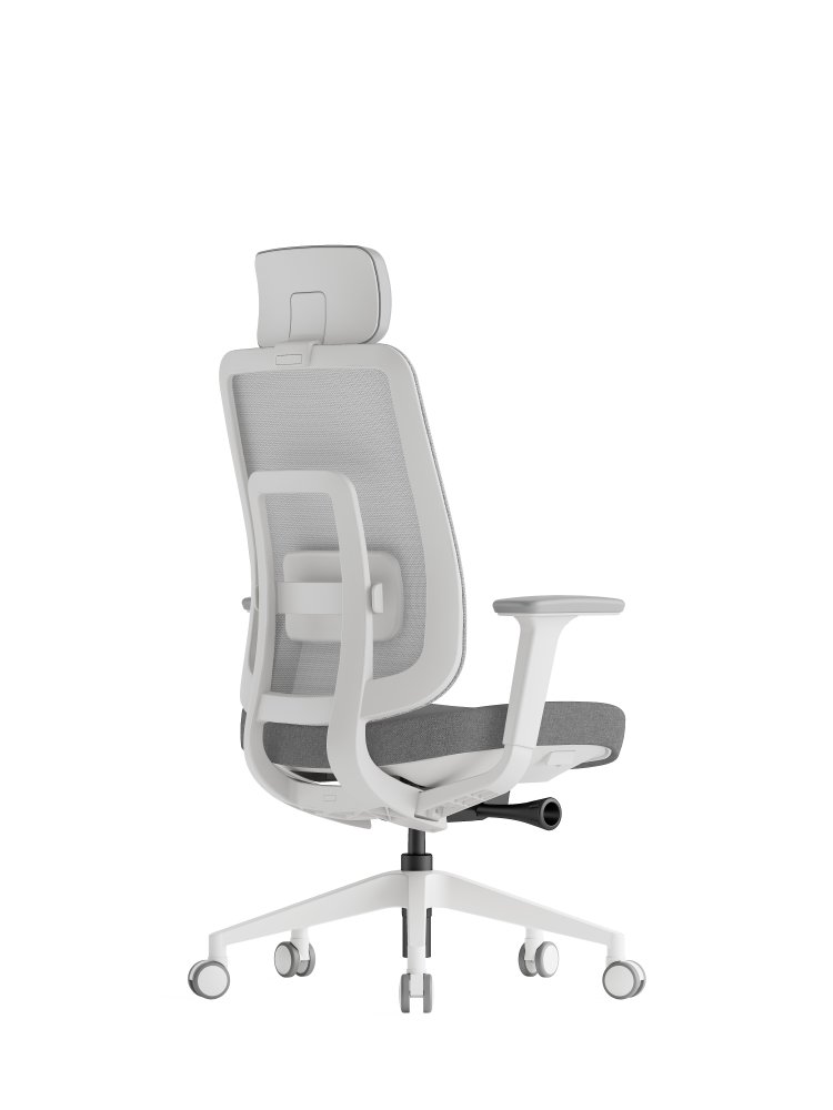 Kancelářská ergonomická židle K42 WHITE SP – síť/ čalouněná, šedá (obrázek 4)